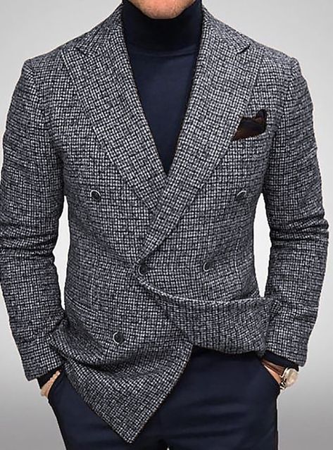 Wedding Casual, Suit Coat, Sleeves Clothing, Hem Design, Casual Stylish, Casual Suit, Mens Fall, Business Suit, Plaid Blazer