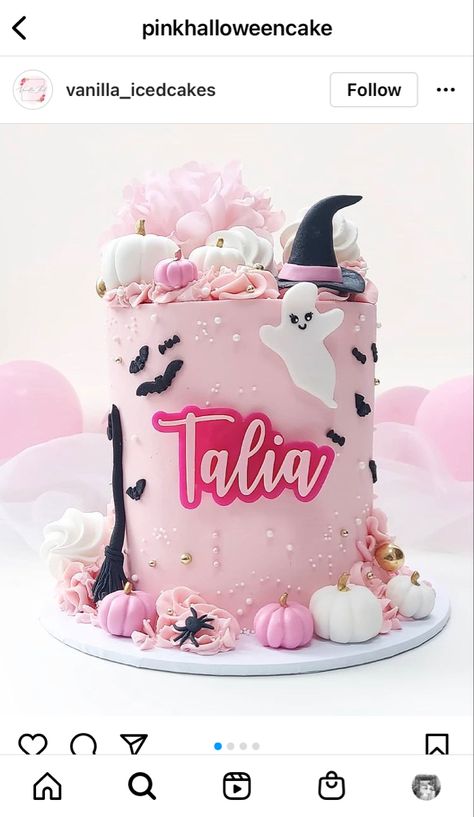 Happy Booday Cake, Two Spooky 2nd Birthday Cake, Girly Halloween Birthday Cakes, Three Spirit Birthday Halloween, 1st Boo Day Cake, Spooky First Birthday Cake, Boo Shes Two Birthday, A Boo Is Almost Due Cake, Pink And Black Halloween Cake