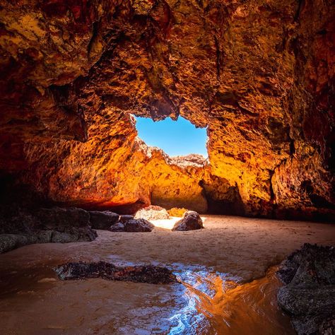 The sea caves of Phillip Island 🌊 formed by erosion of the cliffs over many years, the Forrest Caves walk is only accessible on low tide 📸 via IG/michael.y.anthony Australian Aesthetic, Australian Adventures, 2025 Moodboard, Phillip Island, Suggestion Box, Australian Travel, Beach Images, Scenery Nature, 2023 Vision