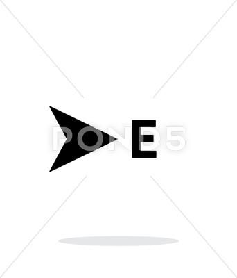 East direction compass icon on white background. Stock Illustration #AD ,#compass#icon#East#direction Compass Icon, East Direction, Icon Ideas, Eps Vector, Compass, Graphic Illustration, Brand Logo, Stock Illustration, White Background