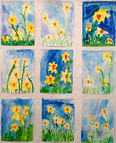 Grade ONEderful: Spring Art... Elementary Painting, Wmmap Claude, Grade 1 Art, Art Elementary, First Grade Art, Spring Art Projects, April Art, 2nd Grade Art, Art Teaching