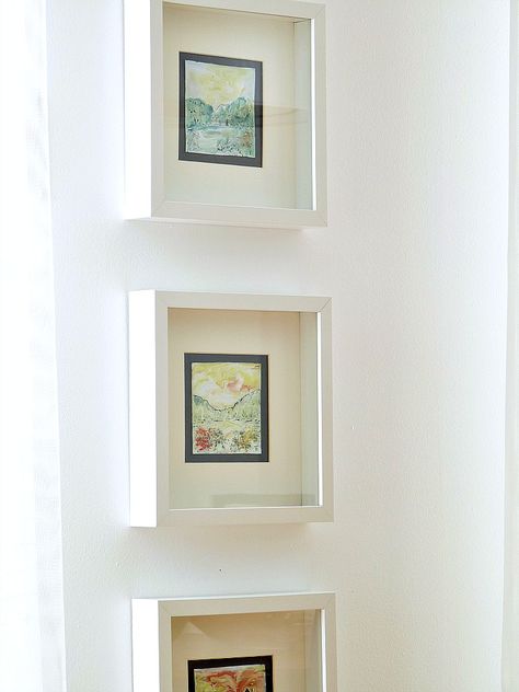 How to Inexpensively Frame Oddly Sized Art, Without a Custom Mat! | Dans le Lakehouse Matting Pictures Diy, Painting Cardboard, Mid Century Modern Eclectic, Painted Cardboard, Inexpensive Art, Picture Frame Mat, Enamel Art, Ribba Frame, Cardboard Painting