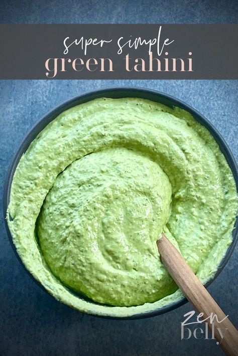 Green Sauces, Green Tahini Sauce, Healthy Sauce, Lamb Koftas, Green Tahini, Tahini Sauce Recipe, Tahini Dressing Recipe, Tahini Dip, Nutritarian Diet