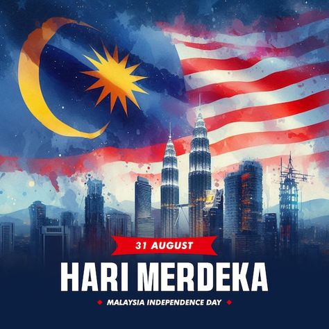 Hari Malaysia Poster, Merdeka Illustration, Malaysia Day Poster, Malaysia Poster, Malaysia Independence Day, Independence Day Poster, Festival Poster, Editing Inspiration, Festival Posters