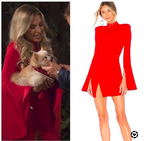 Red Bell Sleeve Dress, Turtleneck Mini Dress, Colton Underwood, Bachelor Nation, Michael Costello, Split Sleeve, The Bachelor, Bell Sleeve Dress, Bell Sleeve