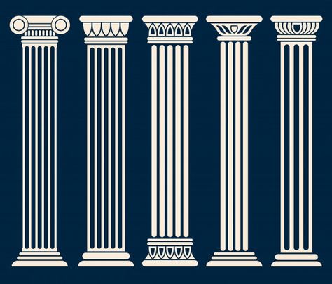 Greek Pillars, Ancient Rome Architecture, Architecture Columns, Columns Decor, Rome Architecture, Architecture Classic, Greek Columns, Greek Architecture, Schrift Design