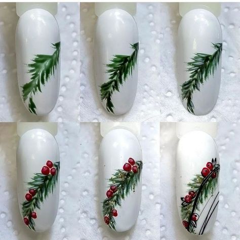 Nails Fresh, Nail Art Noel, Xmas Nail Art, Kutek Disney, Nail Art Products, Manicure Nail Designs, Nail Designs Tutorial, Cute Christmas Nails, Christmas Gel Nails