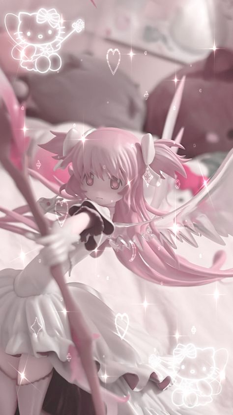 Ultimate Madoka Icon, Cutecore Anime Wallpaper, Madoka Magica Phone Wallpaper, Pink Wallpaper Cutecore, Madoka Magica Wallpaper Aesthetic, Madoka Kaname Aesthetic, Madoka Magica Wallpaper Iphone, Jojifuku Wallpaper, Madoka Kaname Wallpaper