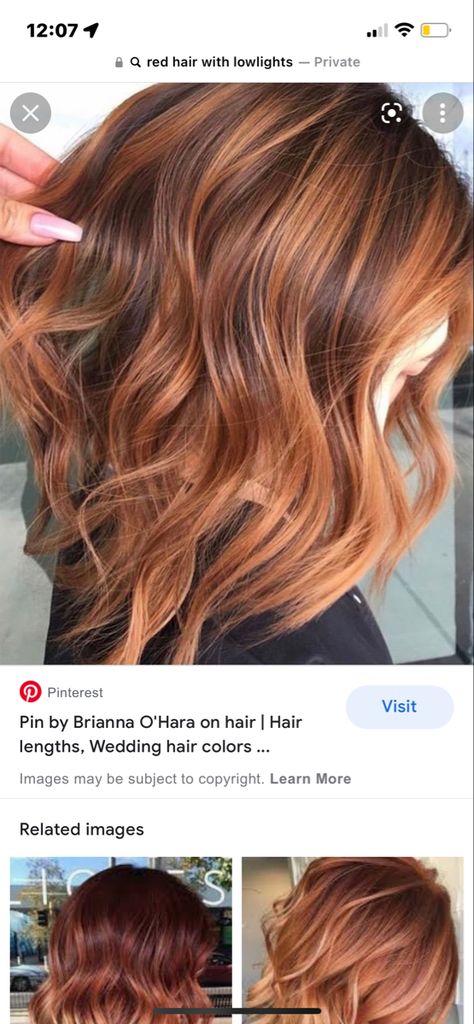 Ginger Hair With Auburn Lowlights, Lowlights For Copper Hair, Copper Red Hair With Shadow Root, Natural Red Hair With Dark Highlights, Caramel And Copper Hair, Copper Highlights On Auburn Hair, Natural Red With Lowlights, Auburn Lowlights In Red Hair, Auburn Carmel Balayage