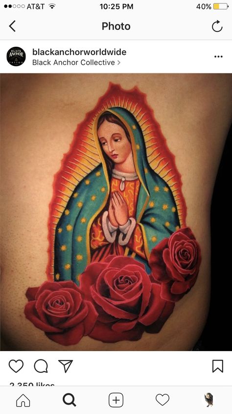 🌹 Virgin Mary Tattoo Design, Mary Tattoo Design, Guadalupe Tattoo, Mother Mary Tattoos, Stained Glass Tattoo, Virgin Mary Tattoo, Mary Tattoo, Cute Hand Tattoos, Chicana Style