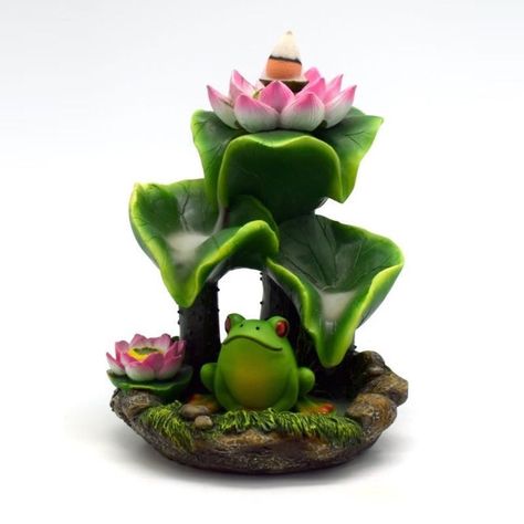 Frog Ashtray, Forest Apartment, Frog And Lily Pad, Diy Incense Holder, Backflow Burner, Backflow Incense Burner, Backflow Incense, Fantasy Gifts, Incense Holders