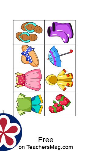 Dress For the Weather Activity for Children | TeachersMag.com Dress For The Weather Printable, Weather Kindergarten Activities, Weather Kindergarten, Dress For The Weather, Seasons Worksheets, Weather Activity, Weather Crafts, Weather Clothes, Weather Theme