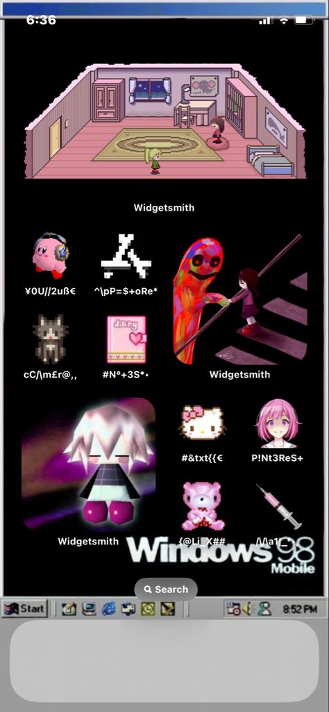 Yume Nikki Art, Yume Nikki Aesthetic, Webcore Horror, Webcore Wallpaper Desktop, Webcore Homescreen, Windows 98 Wallpaper, Yume Nikki Wallpaper, Yume Nikki Icon, Ios Homescreen Wallpaper