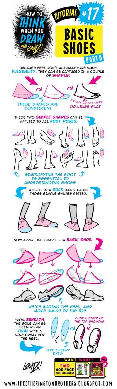 The Etherington Brothers: How to THINK when you draw FEET and SHOES How To Draw Shoes, Etherington Brothers, Top Man, How To Think, Sneaker Art, Poses References, Guided Drawing, Anatomy Reference, Drawing Clothes