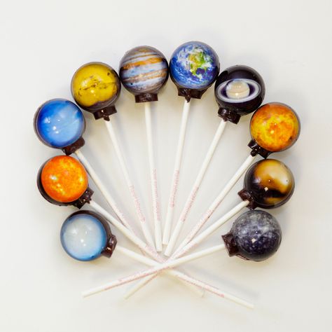 Galaxy Lollipops, Gourmet Candy, Handmade Candy, Solar System Planets, Lollipop Candy, Rose Cupcakes, Valentines Cupcakes, Tropical Punch, Pilot Gifts