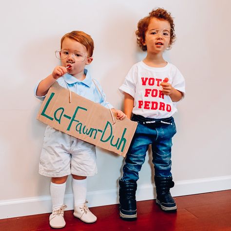 Napoleon and kip costume Unique Toddler Costumes, Napoleon Dynamite Costume, Toddler Halloween Costume Ideas, Unique Toddler Halloween Costumes, Toddler Halloween Costume, Amazing Craft Ideas, Baby Shark Song, Amazing Halloween Costumes, Shark Costumes