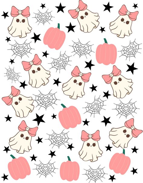 Pink Ghost Wallpaper, Black And Pink Halloween, Pink Halloween Aesthetic, Pink Halloween Wallpaper, Cute Ghost Wallpaper, Cute Spooky Ghost, Preppy Halloween, Halloween Wallpaper Iphone Backgrounds, Cute Home Screen Wallpaper