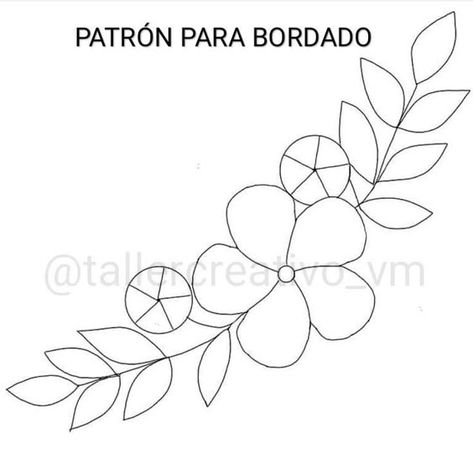 Hand Embroidery Patterns Free, Simple Hand Embroidery Patterns, Simple Embroidery Designs, Diy Embroidery Designs, Embroidery Template, Hand Embroidery Patterns Flowers, Hand Embroidery Projects, Pola Sulam, Embroidery Neck Designs