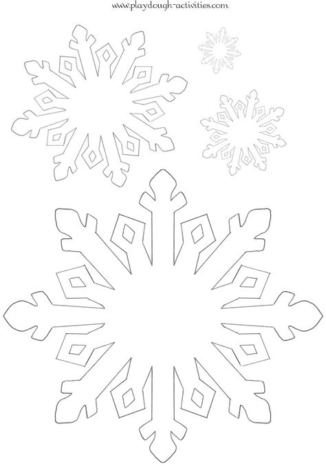 Snowflake outline template - free printable Frozen Playdough, Snowflake Outline, Bill Payment Checklist, Frozen Printables, Outline Template, Playdough Activities, Playdough Mats, Playdough Recipe, Templates Printable Free