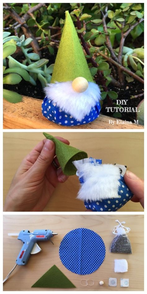 DIY Scented Christmas Gnome Free Sewing Pattern & Tutorial Julkransar Diy, Diy Scent, Birds Fabric, Free Sewing Pattern, Styrofoam Ball, Diy Felt, Diy Gnomes, Christmas Ornament Pattern, Gnomes Crafts