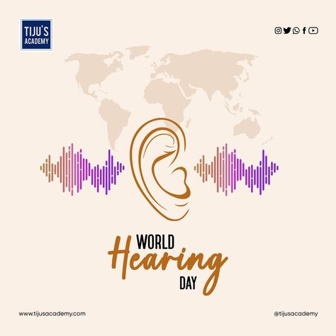 The World Hearing Day 2022 (3rd March) with the theme “To hear for life, listen with care” will focus on the importance and means of hearing loss prevention through safe listening. ‘Safe listening’ can mitigate the risk of hearing loss associated with recreational sound exposure . Through ear and hearing care, it is possible for us to maintain good hearing across the life course. World Hearing Day Poster, Ear Logo Design, World Hearing Day, Hearing Problems, Classy Business Outfits, Human Ear, Estrogen Dominance, Organic Logo, Vicks Vaporub