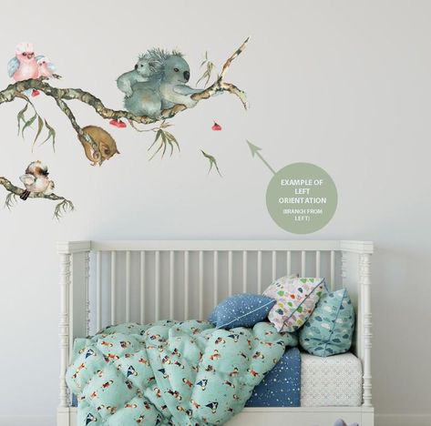 Australian Animal Nursery, Australian Nursery, Animal Wall Decals, Wall Decals For Bedroom, Nursery Wall Stickers, Tree Wall Stickers, Removable Wall Stickers, Wall Stickers Bedroom, Themed Nursery