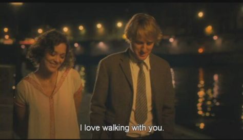 I love walking with you. Midnight In Paris, Dating Relationship Advice, Septième Art, I Love Cinema, Love Film, Woody Allen, Movie Lines, Film Quotes, Iconic Movies