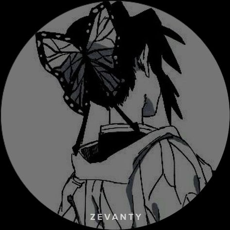 Shinobu Pfp Black And White, Shinobu Aesthetic Pfp, Shinobu Profile Picture, Shinobu Aesthetic Icon, Shinobu Pfp Manga, Shinobu Pfp, Anime Island, Kocho Shinobu, Anime Wall Prints !!