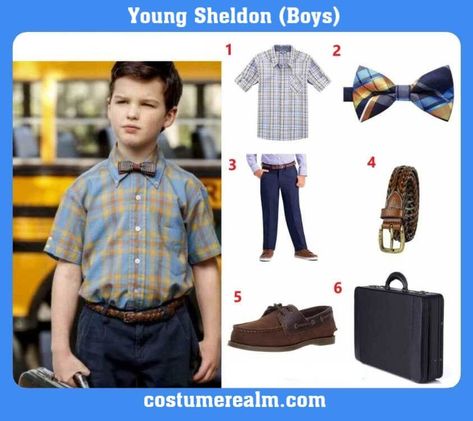 🧪 Young Sheldon Costume | Halloween Guide | Costume Realm Young Sheldon Halloween Costume, Young Sheldon Costume, Chuck Lorre, Black Briefcase, Costume Guide, Best Costume, Young Sheldon, Dress Halloween Costume, Shopping Tips