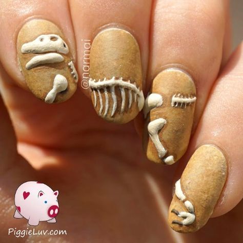 Nailart Tutorial, 3d Dinosaur, Crazy Nail Art, Crazy Nails, Animal Print Nails, Acrylic Nail Art, 3d Nail Art, Nail Art Inspiration, Nail Art Tutorial