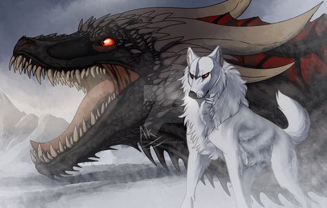 Rhaella Targaryen, Fic Ideas, Wolf Fanart, Dragon Wolf, Mythical Animals, Game Of Thrones Artwork, Game Of Thrones Dragons, Got Dragons, Fantasy Wolf