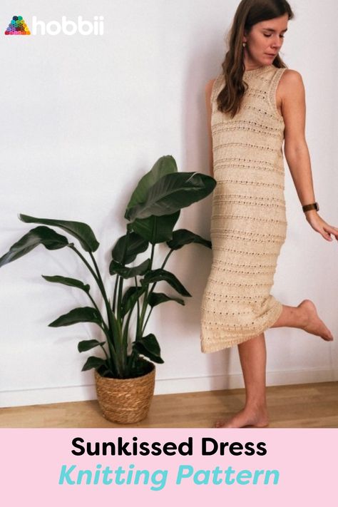 Get started on this DIY project on Sunkissed Dress Knitting  Pattern. SIZE XS (S) M (L) XL (XXL) XXXL MEASUREMENTS Length: 133 (134) 135 (136) 137 (138) 139 cm / 52.4 (52.8) 53.1 (53.5) 53.9 (54.3) 54.7 inches Circumference: 90 (98) 105 (111) 118 (124) 136 cm / 35.4 (38.6) 41.3 (43.7) 46.5 (48.8) 53.5 inches PATTERN INFORMATION Sun kissed Dress is a lovely summer dress you can throw on over your bikini at the beach, or over a pair of jeans for a quick trip to the café with your girlfriends. It i Beach Dress Pattern, Knit Beach Dress, Summer Dre, Kiss Dress, Knit In The Round, Lace Pattern, Measurement Length, Knitting Patterns Free, Beach Dress