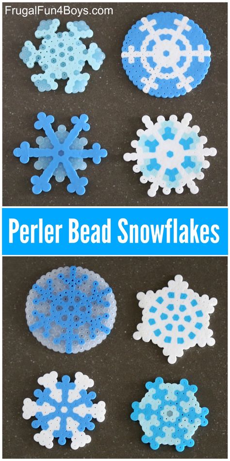 Design Beautiful Perler Bead Snowflakes - Patterns in the post. Fun winter craft activity for kids! Perler Bead Snowflakes, Bead Snowflakes, Fun Winter Crafts, How To Make Snowflakes, Winter Activities For Kids, Winter Craft, Beaded Snowflakes, Crafts Videos, Art And Craft Videos