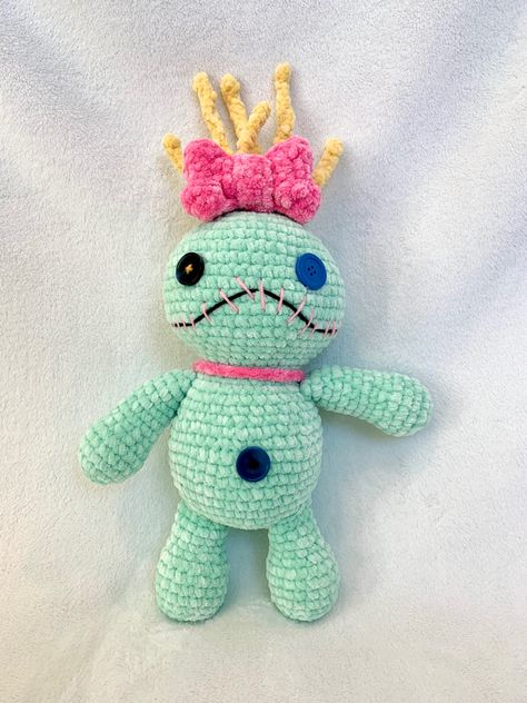 Scrump Doll Pattern, Disney Crochet Stuffed Animals, Lilo And Stitch Stuffed Animal, Scrump Amigurumi Free Pattern, Scrump Lilo And Stitch Crochet Pattern, Free Scrump Crochet Pattern, Crochet Scrump Doll Pattern Free, Crochet Stitch Lilo, Lilo And Stitch Doll Scrump