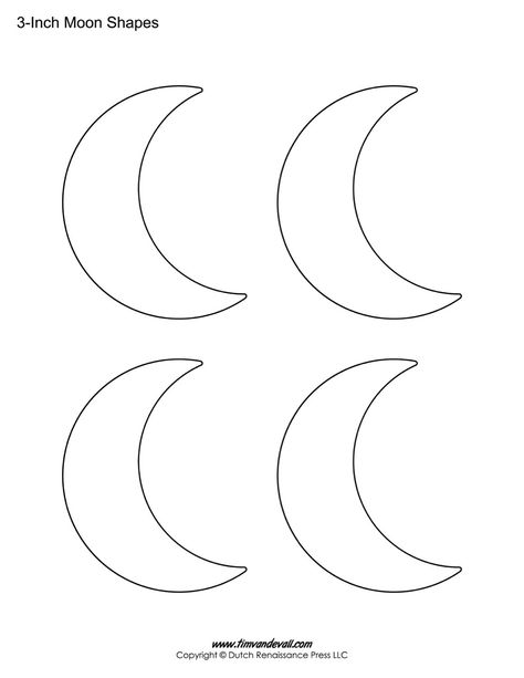 If you want to decorate your craft project with moons, print one of these blank moon templates. These blank moon printables come in a variety of sizes. S