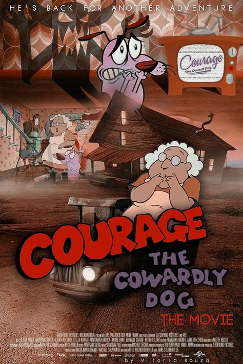 Poster Fan Courage The Cowardly Dog Wattpad Courage The Cowardly Dog Poster, Courage The Cowardly Dog Wallpapers, Courage Cowardly Dog, Cartoon Network Art, Poster Edit, Entrance Wall, Courage The Cowardly Dog, Cowardly Dog, Gallery Wallpaper