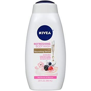 NIVEA Wild Berries and Hibiscus Refreshing Body Wash with Nourishing Serum, 20 Fl Oz Bottle Nivea Body Wash, Body Wash For Dry Skin, Scented Body Wash, Wild Berries, Moisturizing Body Lotion, Shaving Soap, Moisturizer For Dry Skin, Moisturizing Body Wash, Wild Berry