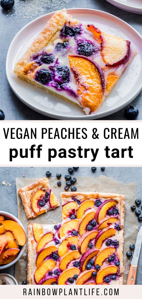 Vegan Fruit Dessert Recipes, Vegan Party Desserts Easy, Easy Vegan Pastries, Easy Vegan Meal Ideas, Vegan Pastries Desserts, Easy Summer Vegan Meals, Summer Desserts Vegan, Vegan Breakfast Pastry, Vegetarian Desserts Easy