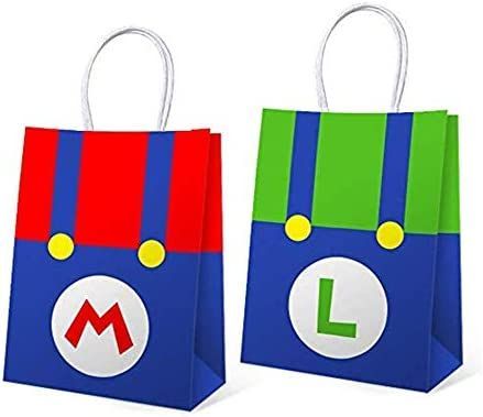 Super Mario Party Favors, Super Mario Brothers Party, Kids Party Bags, Super Mario Brothers Birthday, Mario Brothers Birthday Party, Birthday Party Goodie Bags, Super Mario Bros Birthday Party, Mario E Luigi, Super Mario Bros Party