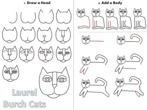 Smart With Art: Cool Cat Lesson - ParentMap Doodle Cats, Laurel Burch Art, Easy Art Lessons, Third Grade Art, Cat Journal, Art Handouts, Master Artists, Laurel Burch Cats, Cats Art Drawing