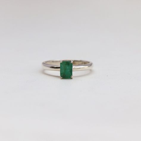 White Gold And Emerald Ring, Silver And Green Ring, Emerald And Silver Ring, Silver Ring Green Stone, Silver Green Ring, Emerald Engagement Ring Green Silver, Green Silver Ring, Green And Silver Ring, Emerald Silver Engagement Ring