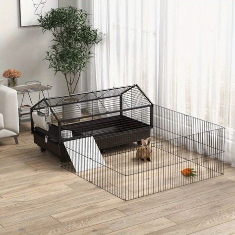 Faster shipping. Better service Indoor Bunny, Tall Fence, Hedgehog Cage, Locked Door, Bunny Cage, Rabbit Enclosure, Animal Cage, Rabbit Cages, Bunny Cages