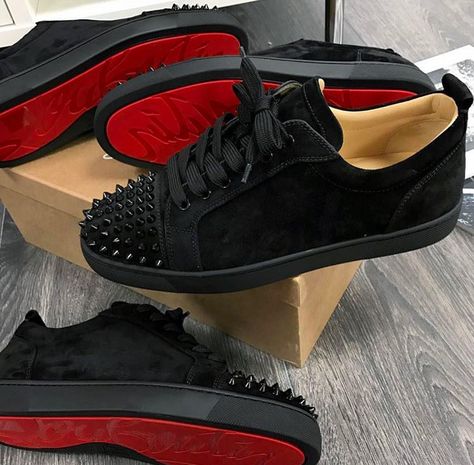 Red Bottoms For Men Outfit, Mens Designer Shoes Sneakers, Christian Louboutin Sneakers Outfit, Christian Louboutin Mens Sneakers Outfit, Loubuitton Shoes, Red Bottoms Men, Red Bottom Sneakers, Red Bottoms Sneakers, Christian Louboutin Shoes Mens