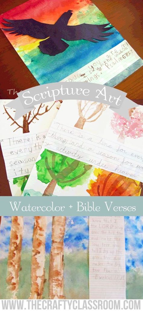 3 Watercolor Tutorials with Scripture suggestions for children. Creative Worship Ideas, Christian Art Projects, Scripture Crafts, Worship Art, Catholic Education, Church Youth, Bible Study For Kids, Bible Crafts For Kids, Family Worship