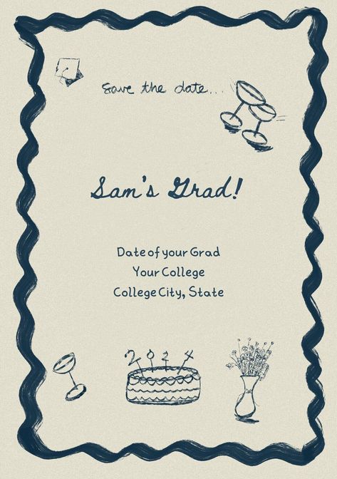 Welcome! I'm a college student with a love for digital design. I'm excited to create personalized posters and invitations for your special events like parties, graduations, and weddings.  This listing is for the chic beige and navy invitation design. Explore other stunning patterns in my shop, including fun dorm decor and posters!  Please include all personalization details in the designated field or email me at watersedgelanedesigns@gmail.com to ensure your design is perfect. 


.#WeddingInvitations #DIYWedding #WeddingStationery #WeddingInspiration #WeddingPlanning Aesthetic Grad Party Invites, Aesthetic Graduation Invitation, Grad Party Cards, Grad Announcements College, Graduation Invite Ideas, Invitation Card Design Graduation, Graduation Dinner Invitations, College Graduation Invitation Ideas, Grad Invite Ideas