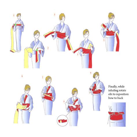 Japanya: How to tie a yukata obi Kimono Japan, Turning Japanese, Yukata Kimono, Obi Belt, Belt Style, Japanese Outfits, Yukata, Japanese Kimono, Japanese Culture