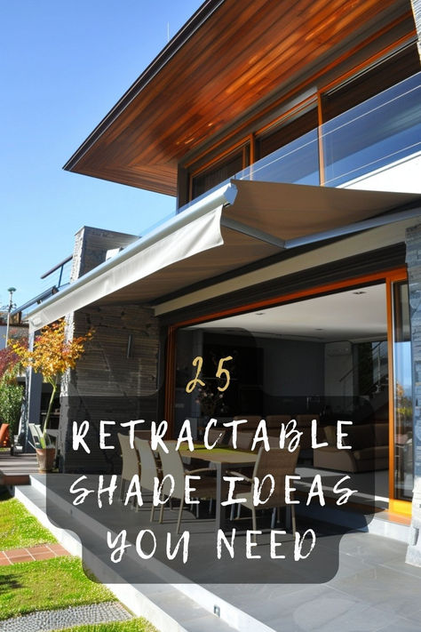 Looking to upgrade your outdoor area? Discover 25 retractable shade ideas that add style and functionality to your space. From patio covers to pergolas, find the perfect solution for sun protection. Click to explore! 🌞✨ #OutdoorLiving #RetractableShades #PatioDecor #SunProtection #HomeInspo Outdoor Blinds Patios, Porch Shades, Retractable Shade, Shade Ideas, Pool Shade, Patio Sun Shades, Backyard Shade, Outdoor Blinds, Patio Covers