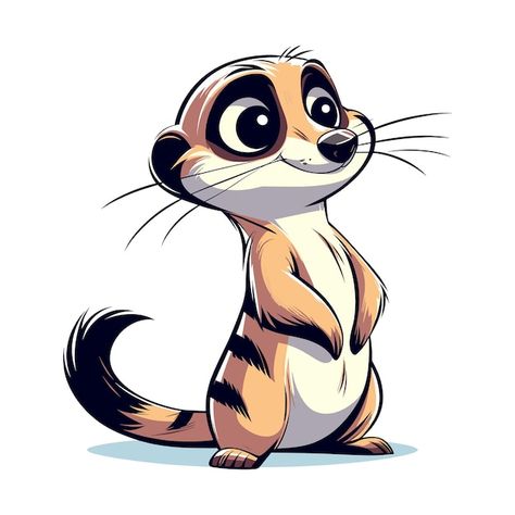 Meerkat Cartoon, Premium Vector Cartoon, Drawing Arts, Art Factory, Vector Cartoon, Iconic Photos, Cartoon Character Design, Cute Animal Drawings, Art Drawings Sketches