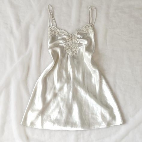 Coquette satin lace slip dress Floral beaded appliqués in the front and back Vintage gold label Victoria’s Secret size medium $40 with… | Instagram Aesthetic Slip Dress, Slip Dress Satin, Lingerie Aesthetic, Era Outfits, Victoria Secret Slip Dress, Victoria Secret Dress, Vintage Slip Dress, Vintage Slips, Lace Slip Dress