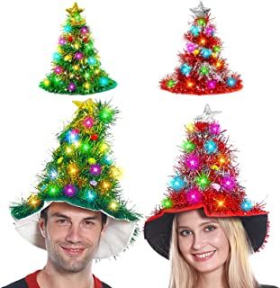 Christmas Costumes For Adults, Funny Christmas Hats, Hats Ideas, Fun Hats, Christmas Tree Hat, Christmas Beanie, Christmas Hats, Christmas Decorations For Kids, Holiday Hats